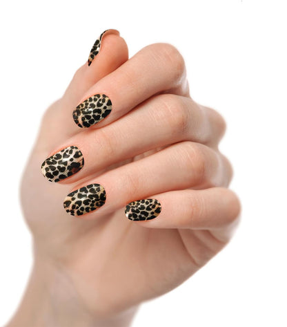 Semicured UV gel nail sticker kit Pure desire leopard print