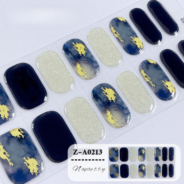 UV semicured nail stickers