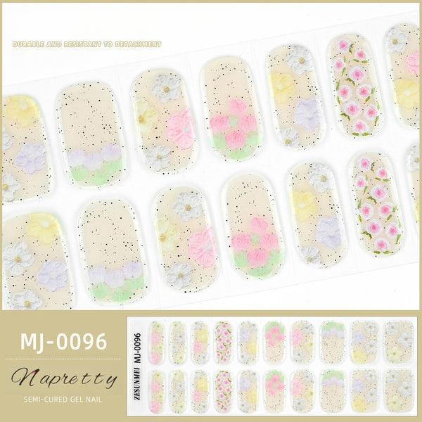 Pumpkin UV semi-cured gel manicure sticker