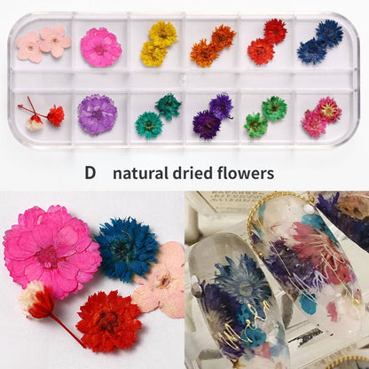 Dried Flowers for Nail Art & Resin Craft DIY Decorations - Perfect for Manicures, Pedicures, and Crafting