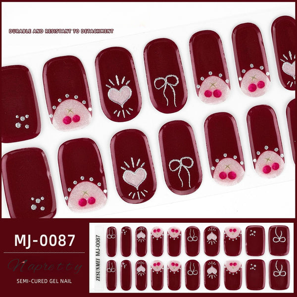 Pumpkin UV semi-cured gel manicure sticker