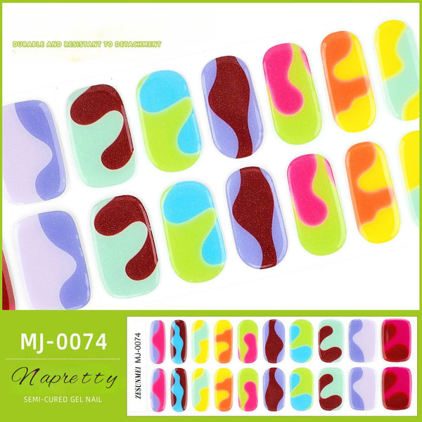 Pumpkin UV semi-cured gel manicure sticker