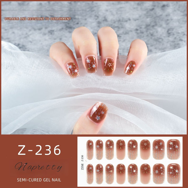UV gel manicure sticker semi-curing