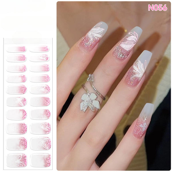Semicured UV gel nail sticker kit