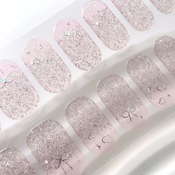[No Lighting] Light Blue Embossed Cat's Eye Gel Nail Wrap