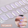 Semicured nail stickers