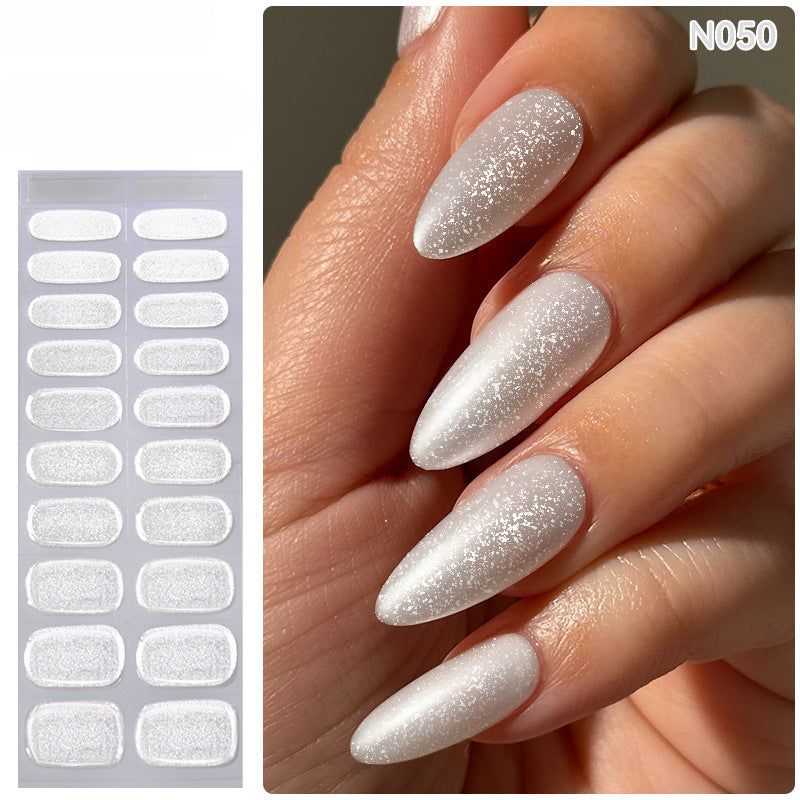 Semicured UV gel nail sticker kit