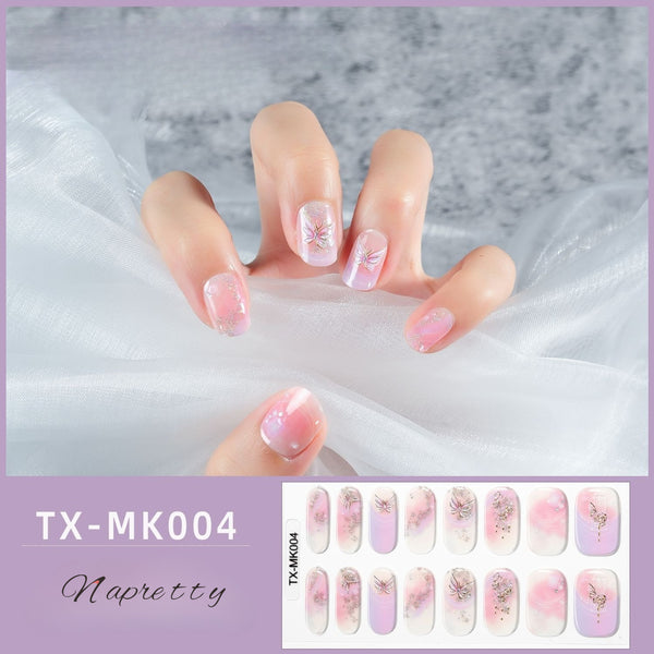 Bronzing butterfly no-bake nail sticker