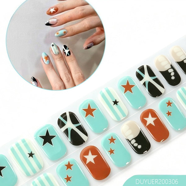 Independence Day 20 Finger Semi-Cure Gel Nail