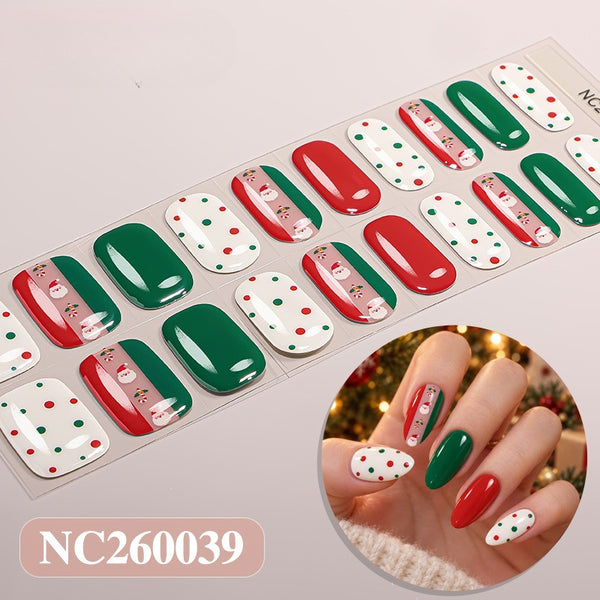 Christmas gel UV semi-cured nail sticker