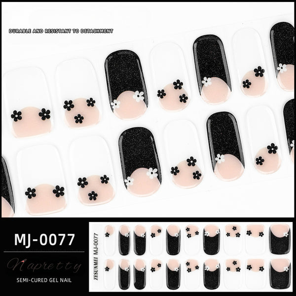 Pumpkin UV semi-cured gel manicure sticker