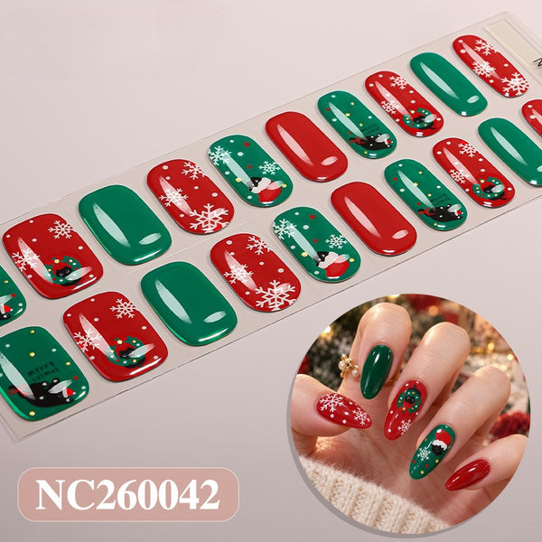 Christmas gel UV semi-cured nail sticker NC260042