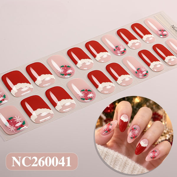 Christmas gel UV semi-cured nail sticker