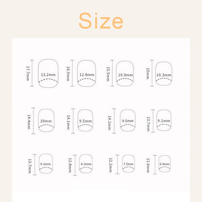 Minimalist short French fake nails
