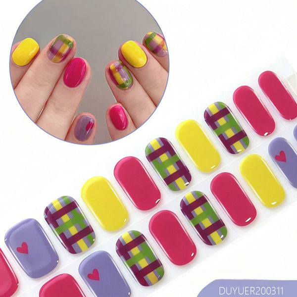 Independence Day 20 Finger Semi-Cure Gel Nail