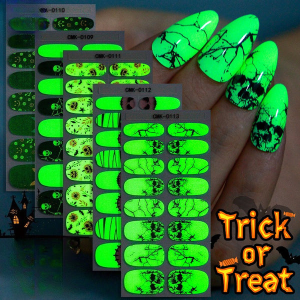 Halloween luminous dark UV-free nail sticker CMK0143