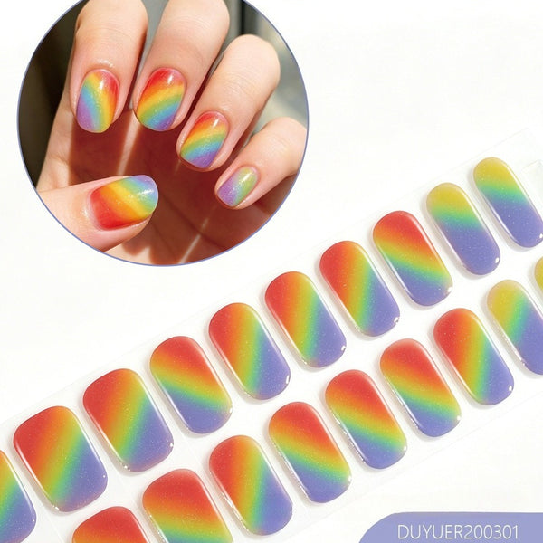 Independence Day 20 Finger Semi-Cure Gel Nail
