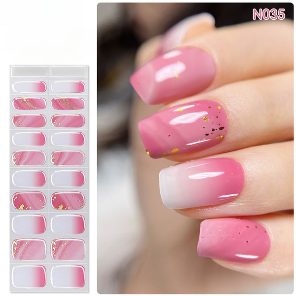 Semicured UV gel nail sticker kit