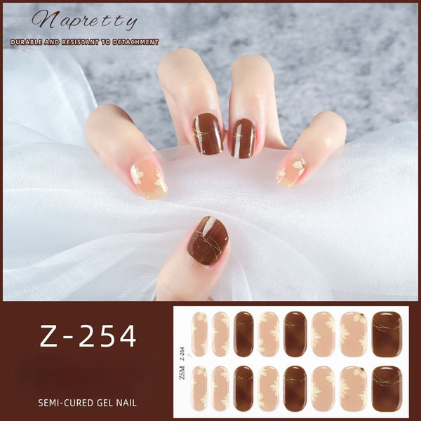 UV gel manicure sticker semi-curing