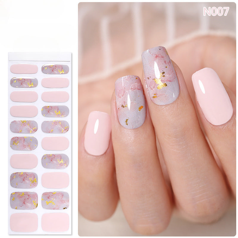 Semicured UV gel nail sticker kit