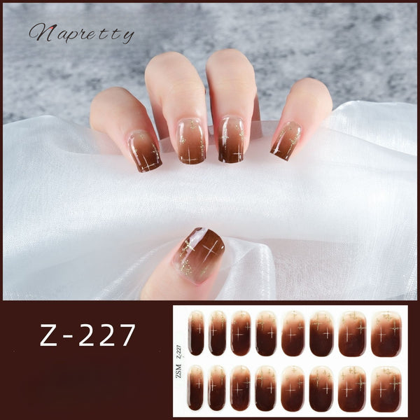 UV gel manicure sticker semi-curing