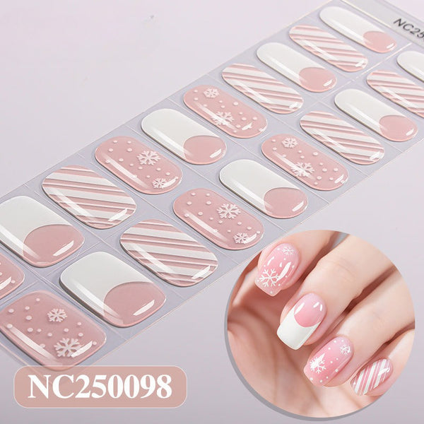 Christmas gel UV semi-cured nail sticker