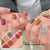 Semi-cured gel uv strips short nails 89DT