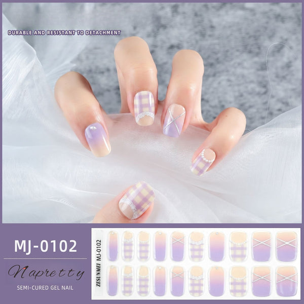 Pumpkin UV semi-cured gel manicure sticker