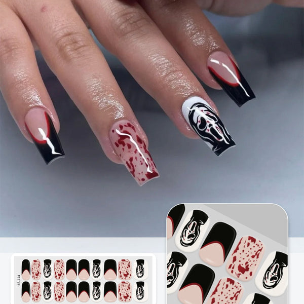2026 New Christmas Gel Nail Sticker Lighting Harden Semi-Curing Nail Sticker