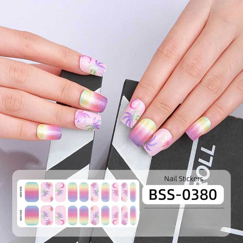 Semicured UV gel nail sticker kit BSS-0380