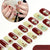 2026 New Christmas Gel Nail Sticker Lighting Harden Semi-Curing Nail Sticker