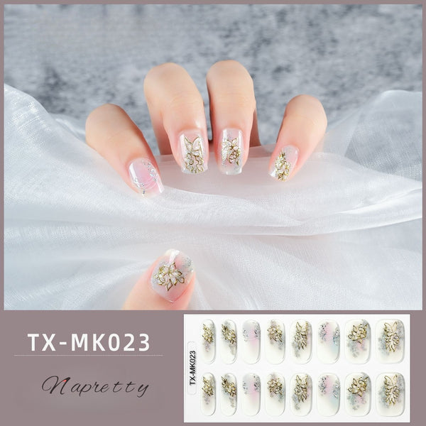 Bronzing butterfly no-bake nail sticker