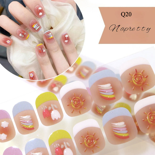UV Free 5D Gel Nail Art Sticker Q39