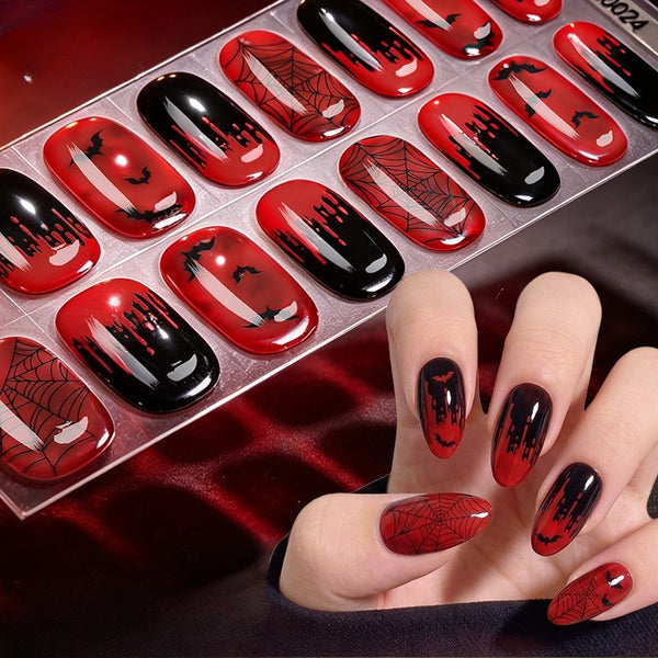 Halloween luminous semi-curable gel manicure sticker