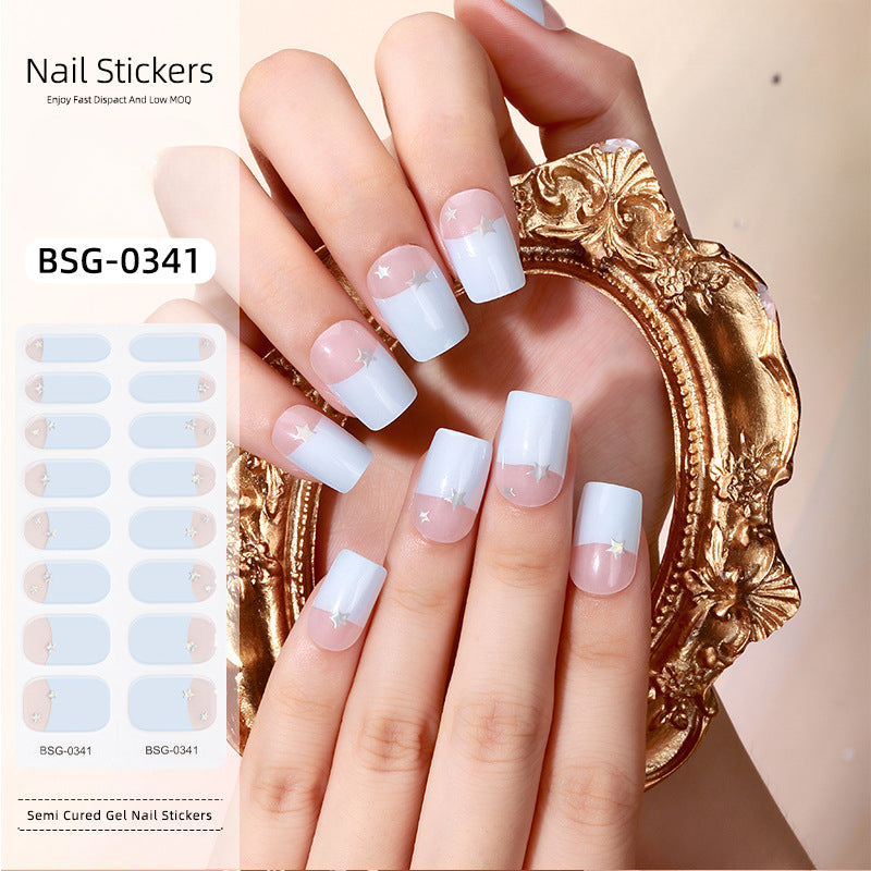 Semicured UV gel nail sticker kit BSG-0341