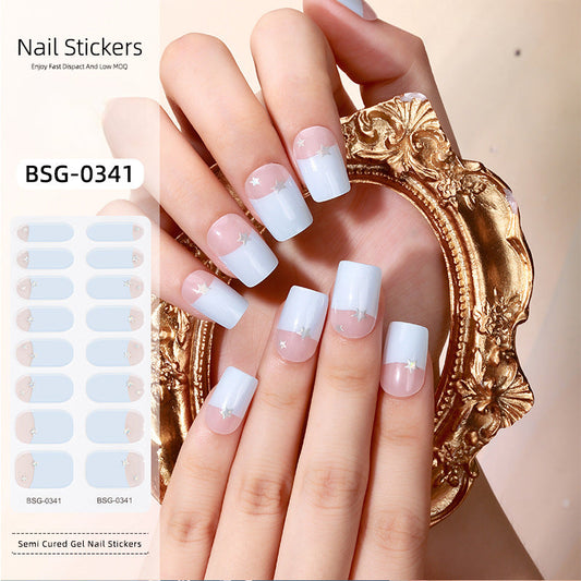 Semicured UV gel nail sticker kit BSG-0341