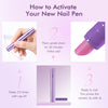 3-in-1 Cuticle Oil Pen Cuticle Pusher Nail Oil Pen with Ceramic Tip, Cuticle Treatment for Hangnails, Dry & Damaged Nails, Nail Cuticle Remover Pen