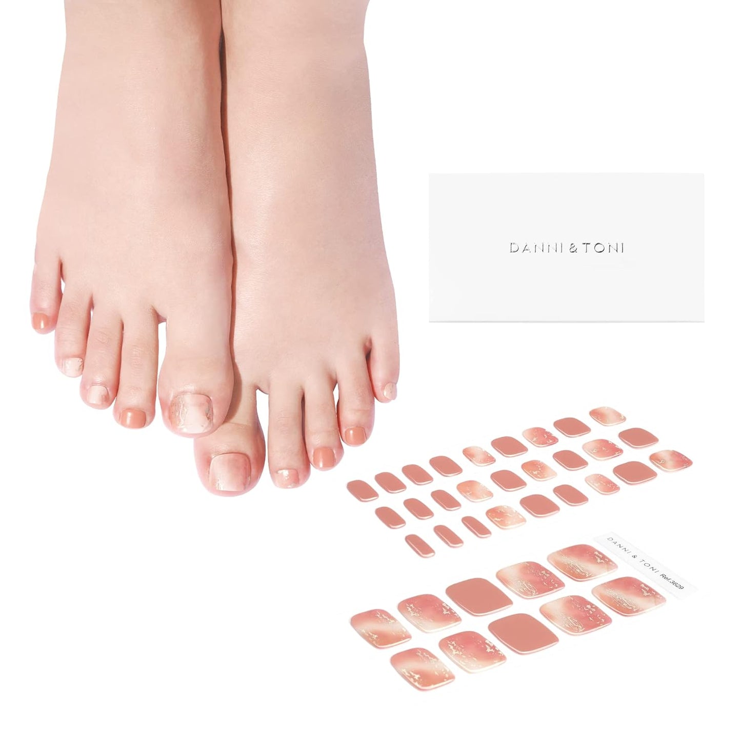 Semi Cured Gel Pedi StripsToenail Stickers Pedicure