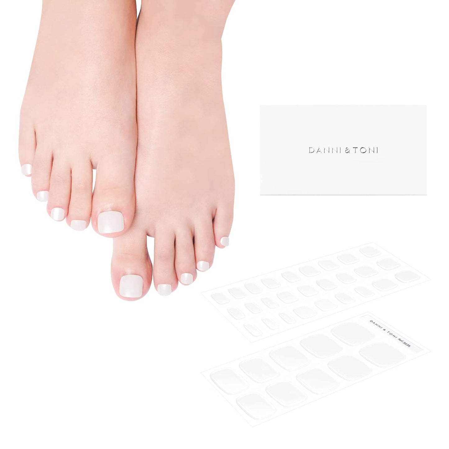 Semi Cured Gel Pedi StripsToenail Stickers Pedicure