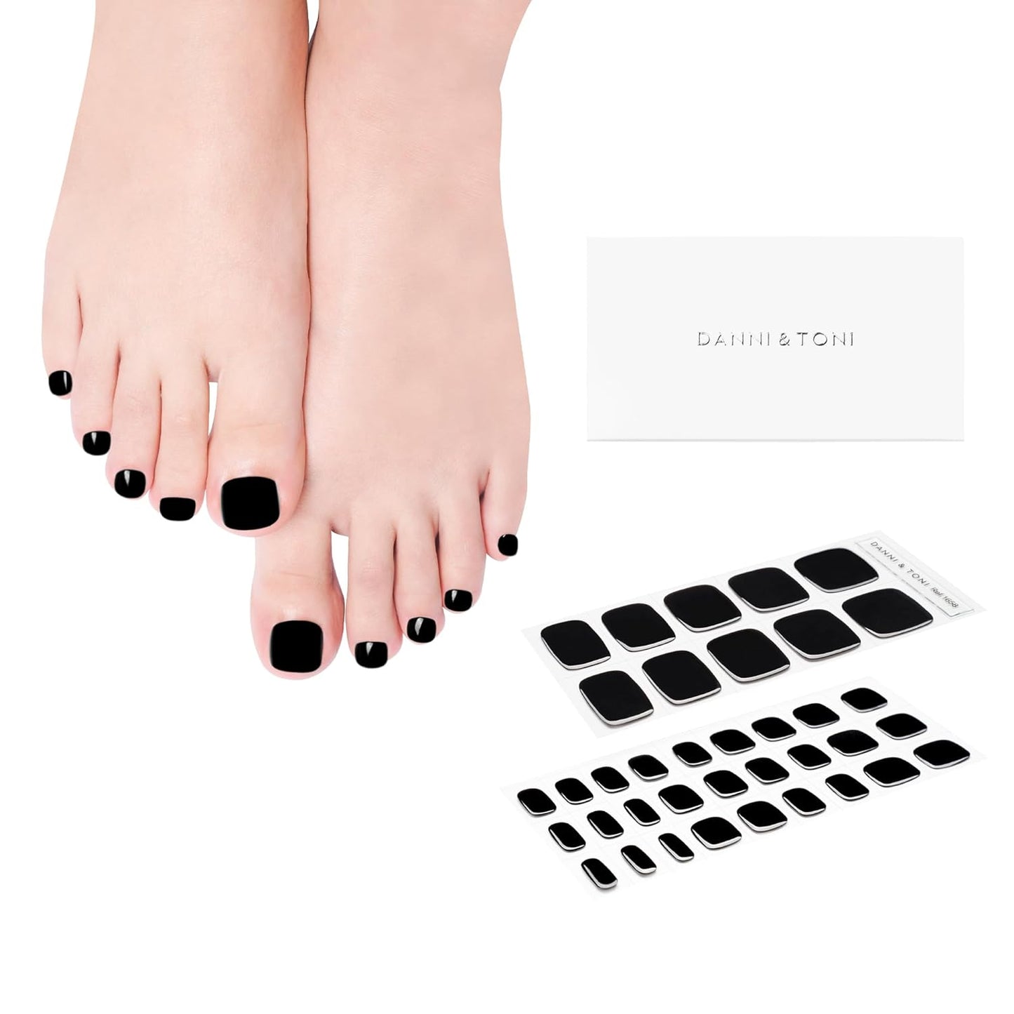 Semi Cured Gel Pedi StripsToenail Stickers Pedicure