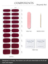 Semi Cured Gel Nail Strips Red Wood