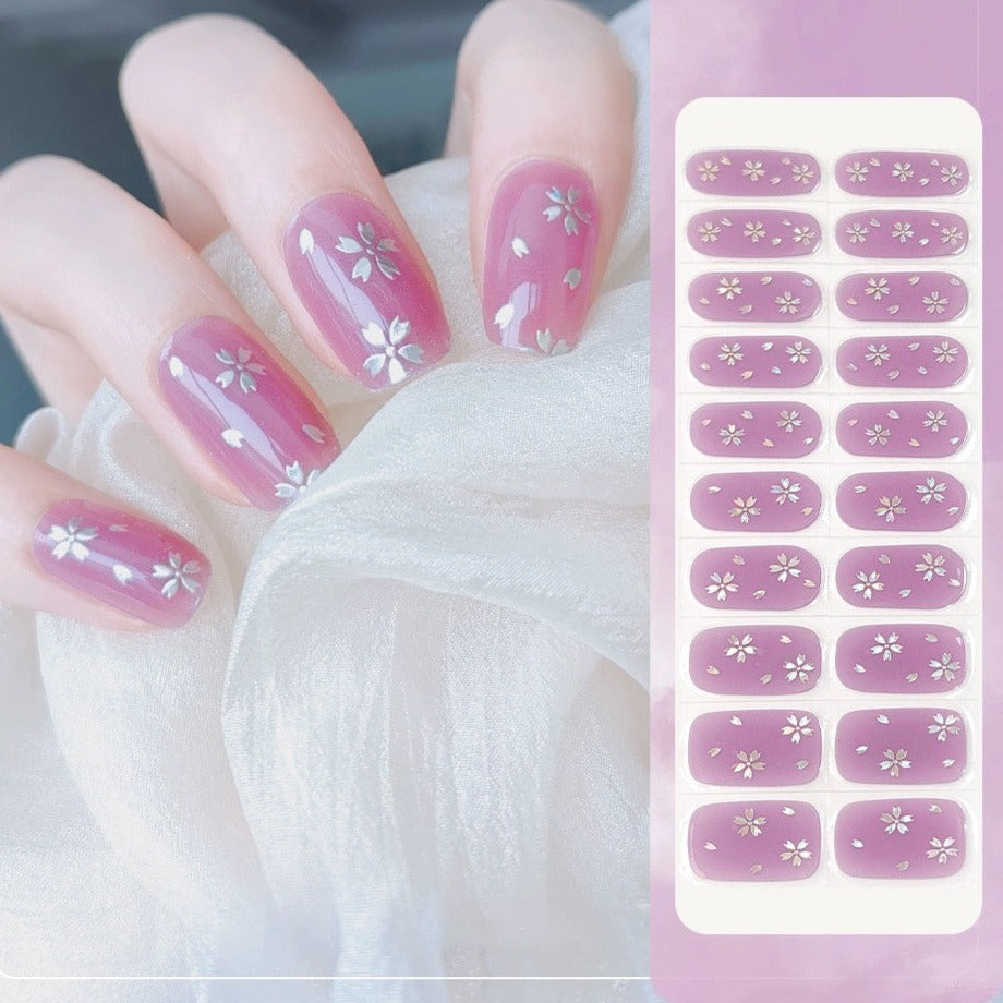 Semicured UV gel nail sticker kit 6416