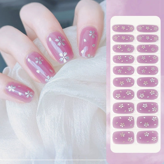 Semicured UV gel nail sticker kit 6416