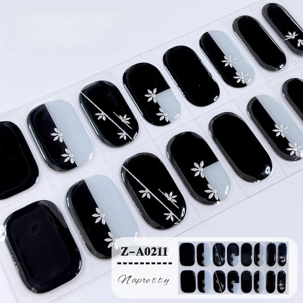 UV semicured nail stickers
