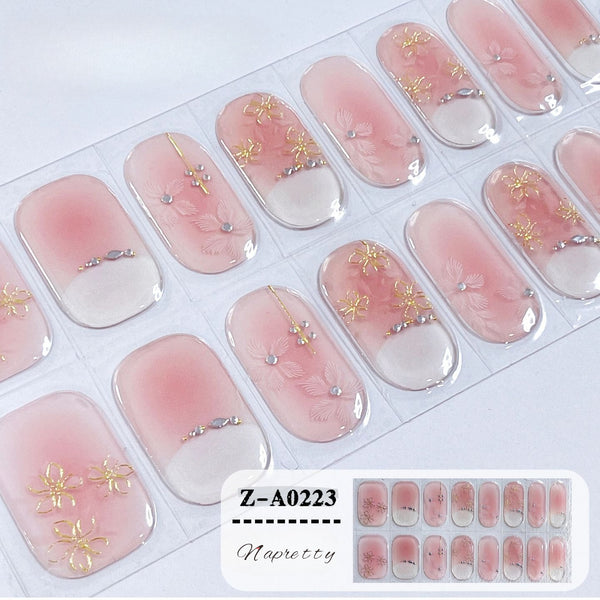 UV semicured nail stickers