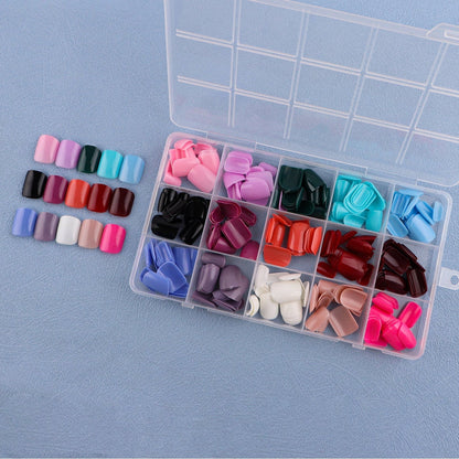 15 Colors 360pcs /Set Press On Nails 24pcs/Color FN19