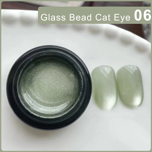 Glass Bead Cat Eye Nails Gel 06