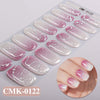 UV-Free Gel Nail Sticker Pink Glitter