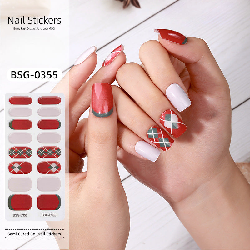 Semicured UV gel nail sticker kit BSG-0355