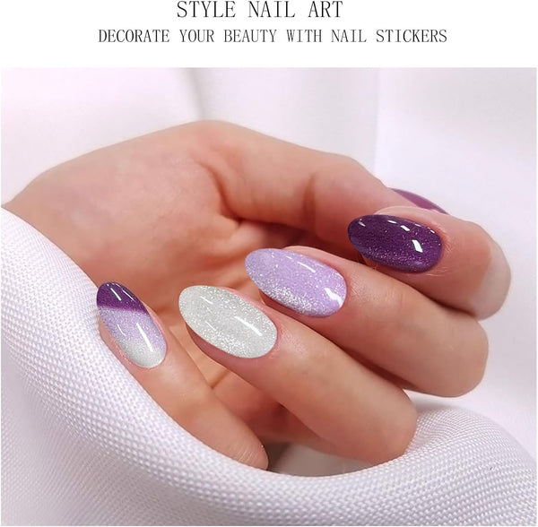 Purple White Glitter